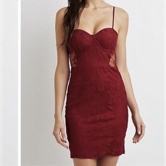 Charlotte Russe Dresses & Skirts - Lace Bustier Bodycon Dress NEW!
